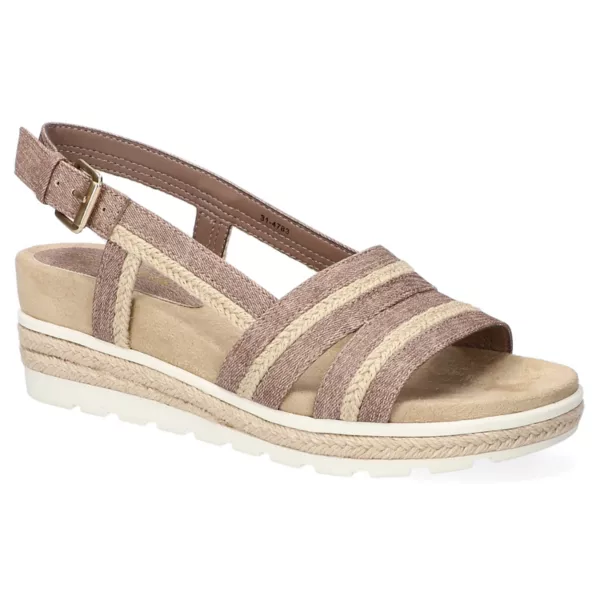 Женские босоножки Mel на танкетке с ремешком на пятке Easy Street, цвет light brown
