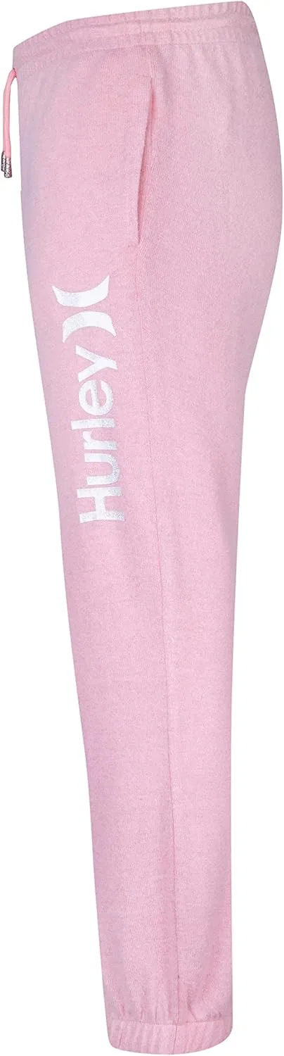 Детские спортивные брюки Hurley из мягкой вязки, Pink Flamingo — фото 2