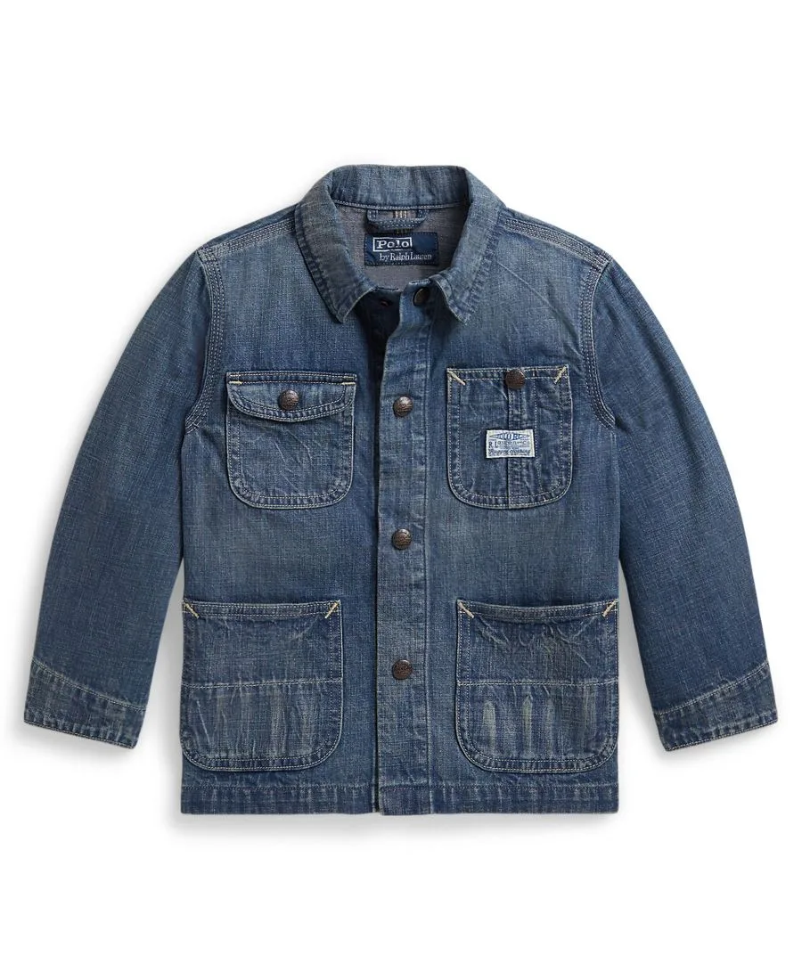Джинсовая куртка с длинными рукавами для мальчиков 2-7 лет Polo Ralph Lauren, Indigo — фото 3