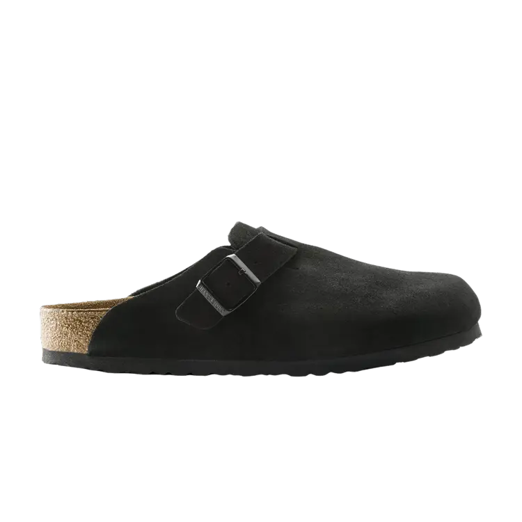 

Кроссовки Birkenstock Boston Soft Footbed Suede Black, черный