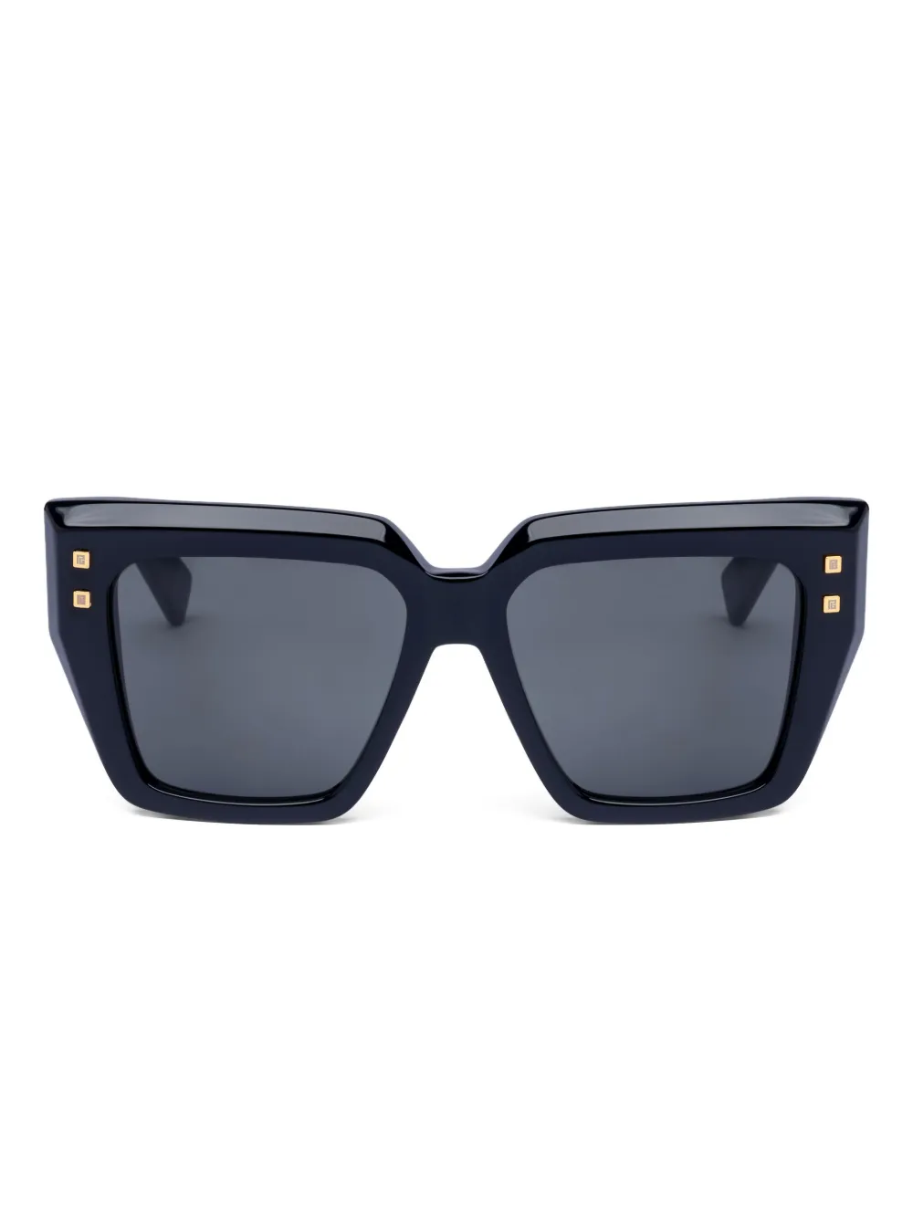 

Солнцезащитные очки в геометричной оправе Balmain, черный