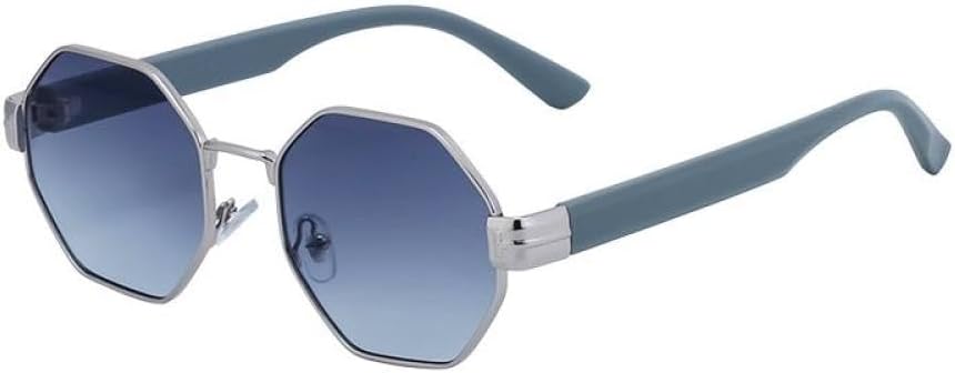 

Модные солнцезащитные очки с многоугольной оправой для женщин, винтажные солнцезащитные очки в металлической оправе для женщин, очки-полигональные линзы MTZJH, One Color