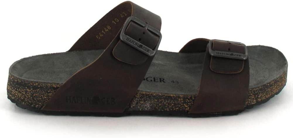 HAFLINGER Andrea Elegant кожаные сандалии с резиновой подошвой и корковой латексной стелькой Unisex, коричневый — фото 2
