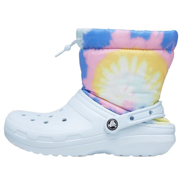 

Ботинки Crocs Classic Lined Neo Puff Boots 'Tie Dye Mineral Blue' 207328-002, синий