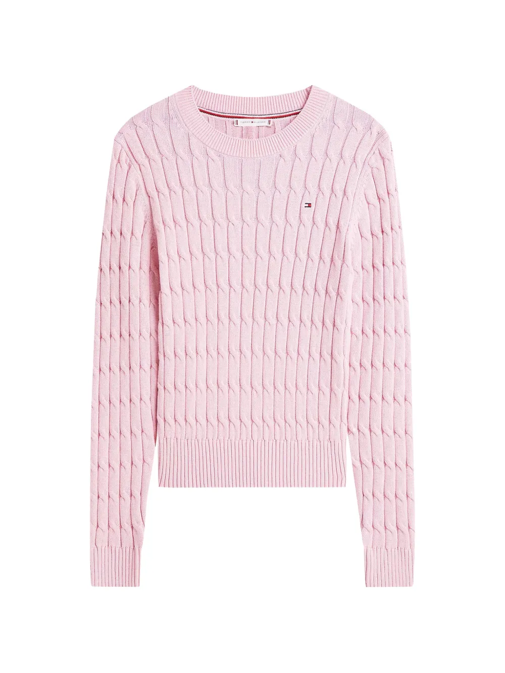 

Круглый вязаный свитер Tommy Hilfiger, розовый