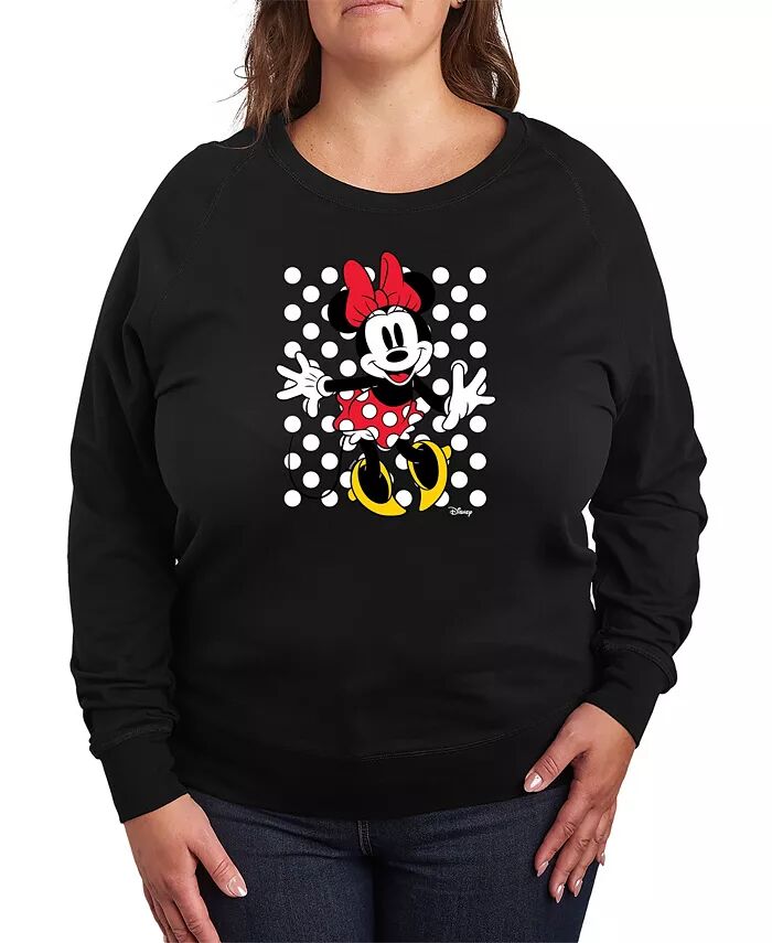 

Футболка-пуловер с рисунком Минни Маус в горошек большого размера Disney Hybrid Apparel, черный