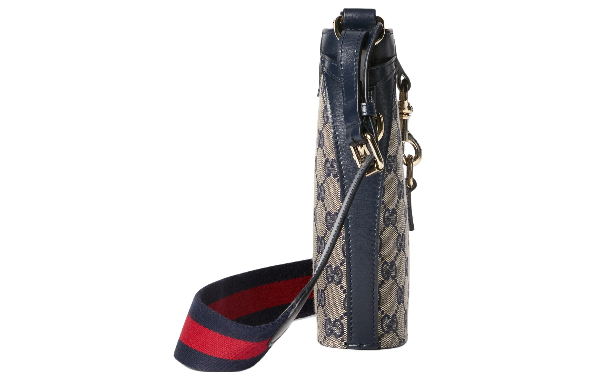 Женский рюкзак-ведро GUCCI из канваса с кожаными деталями — фото 3
