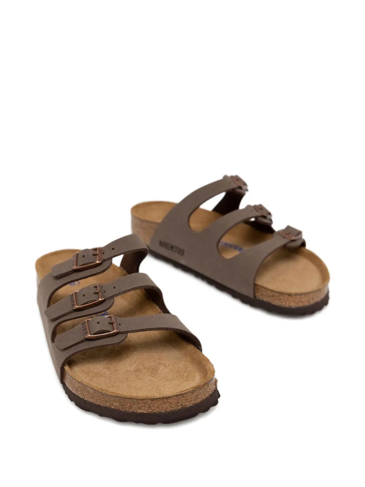 Сандалии-слайды Florida с тремя ремешками Birkenstock, коричневый — фото 2