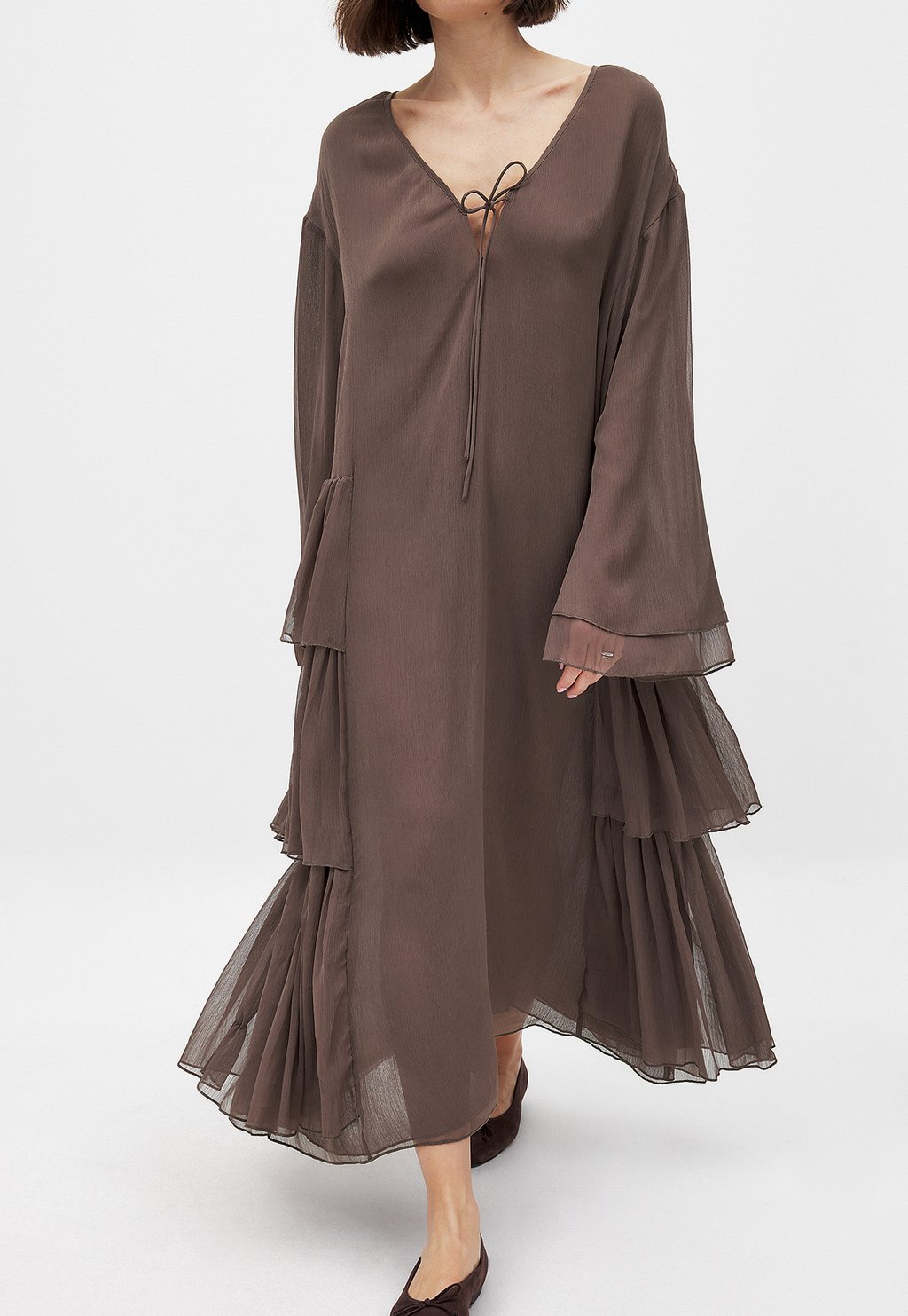 

Платье макси KAFTAN NA-KD, коричневый