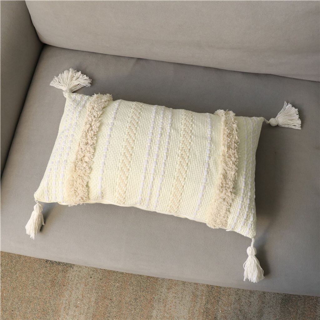 

Чехол на подушку, тафтинговая подушка с кисточками, тканая диванная подушка, декоративная подушка, чехол для дивана, спальни, гостиной FeelGlad
