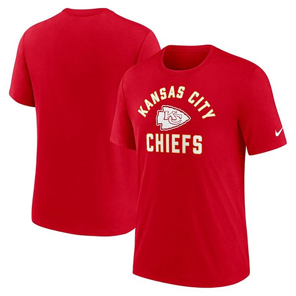 Мужская красная футболка kansas city chiefs favorable timeline tri-blend Nike — фото 2