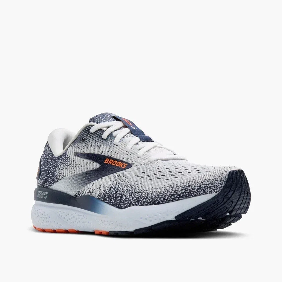 Мужские кроссовки Brooks Ghost 16 110418-1D-130, белые, низкие, для бега