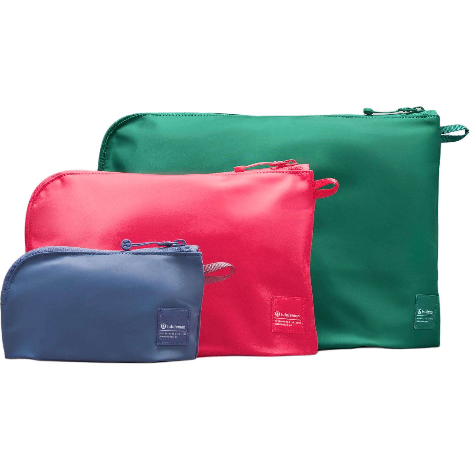 

Lululemon Набор из нейлона серии Lightweight унисекс Cascadia Green/Glaze Pink/Oasis Blue, Синий, Lululemon Набор из нейлона серии Lightweight унисекс Cascadia Green/Glaze Pink/Oasis Blue