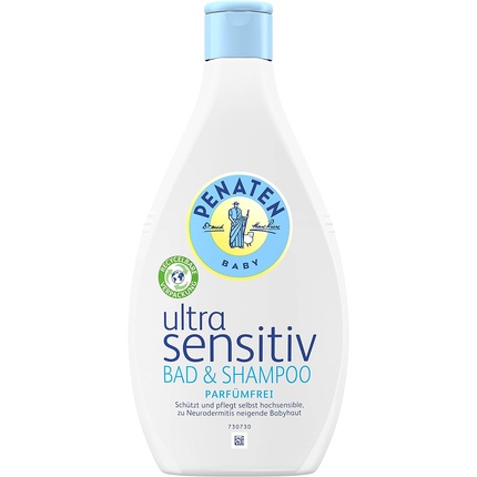 

Ultra Sensitive Bath & Shampoo 400 мл Мягкий гель для мытья без отдушек для бережного купания и мытья кожи и волос, также подходит для аллергиков, Penaten