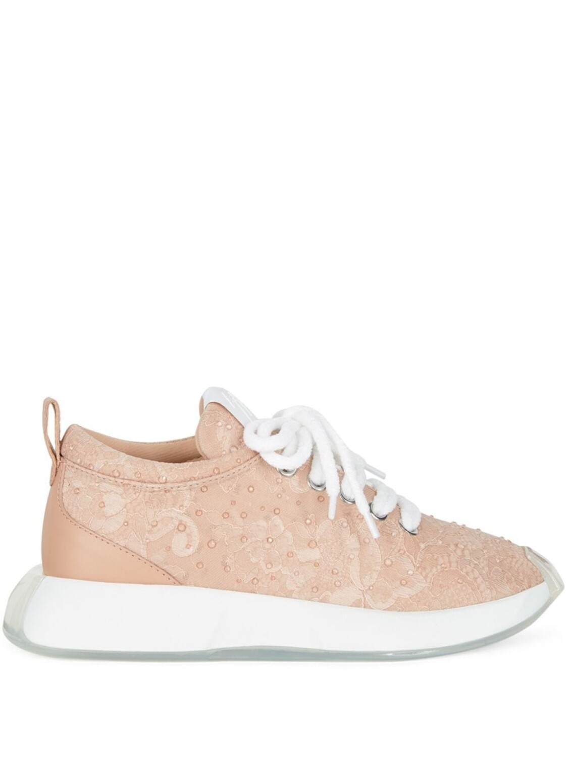 

Giuseppe Zanotti кружевные кроссовки Ferox, розовый