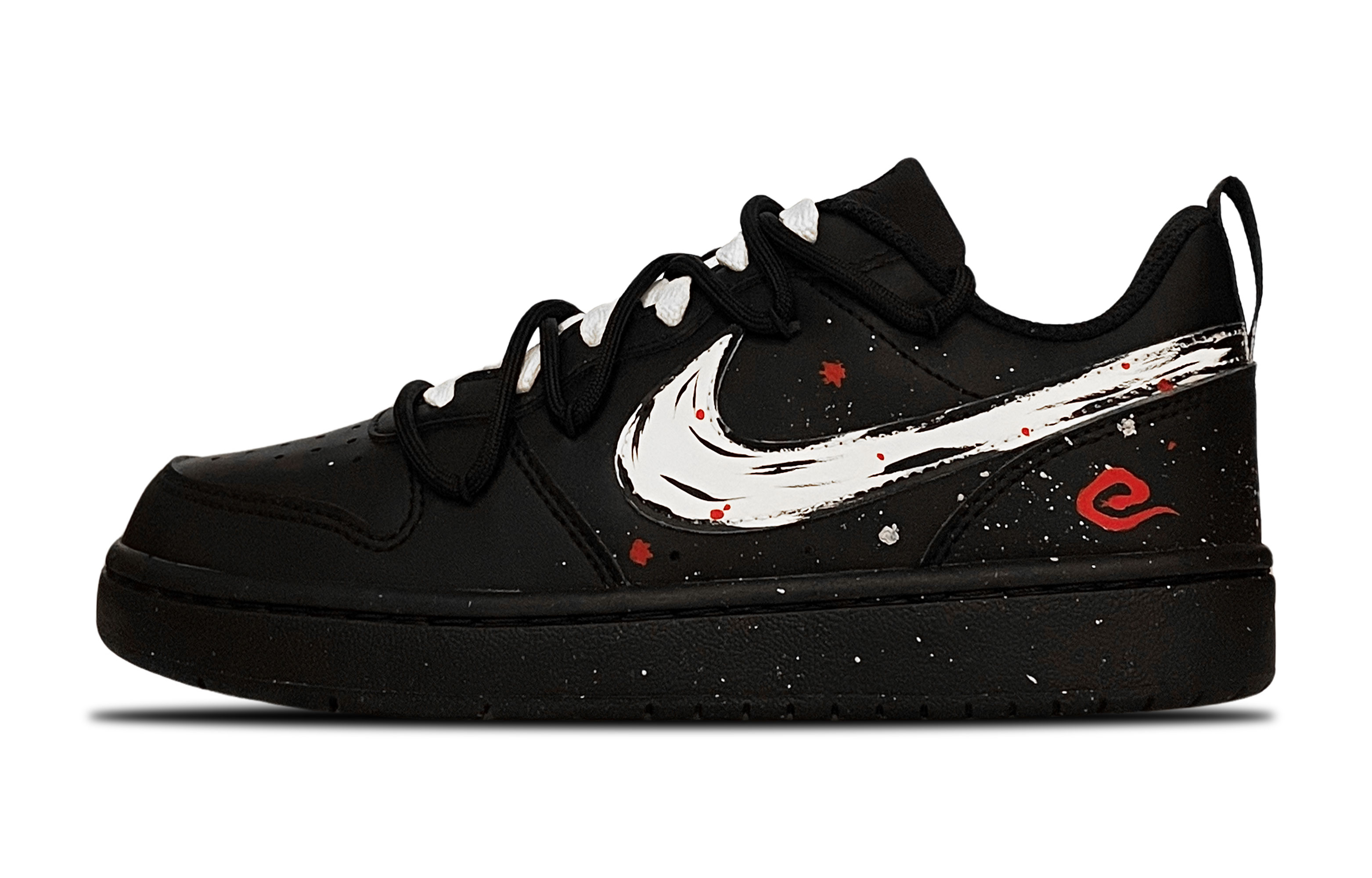 

Низкие детские кроссовки для скейтбординга Court Borough для подростков Nike, черный/белый