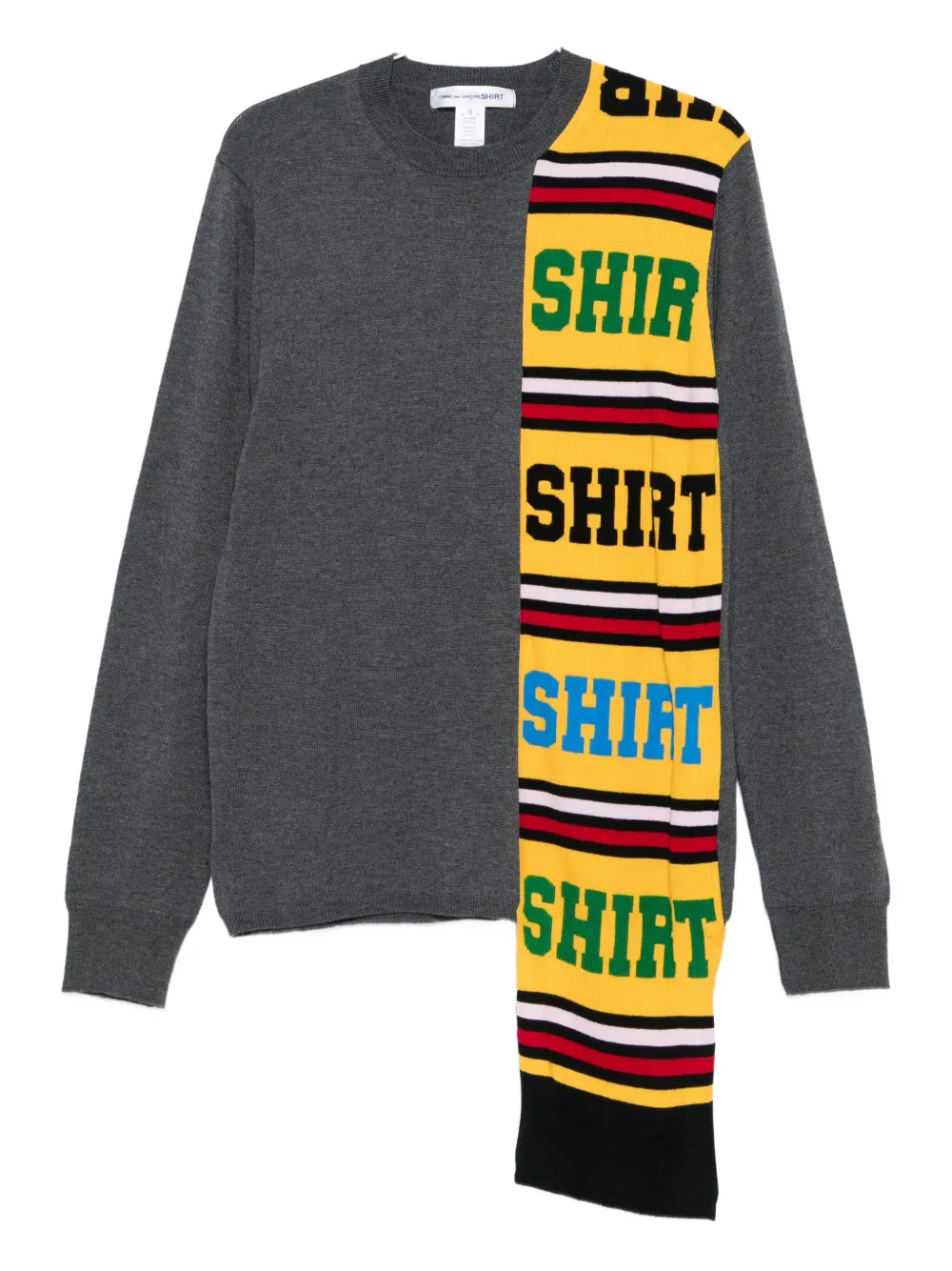 

Многослойный шерстяной свитер Comme Des Garçons Shirt, серый