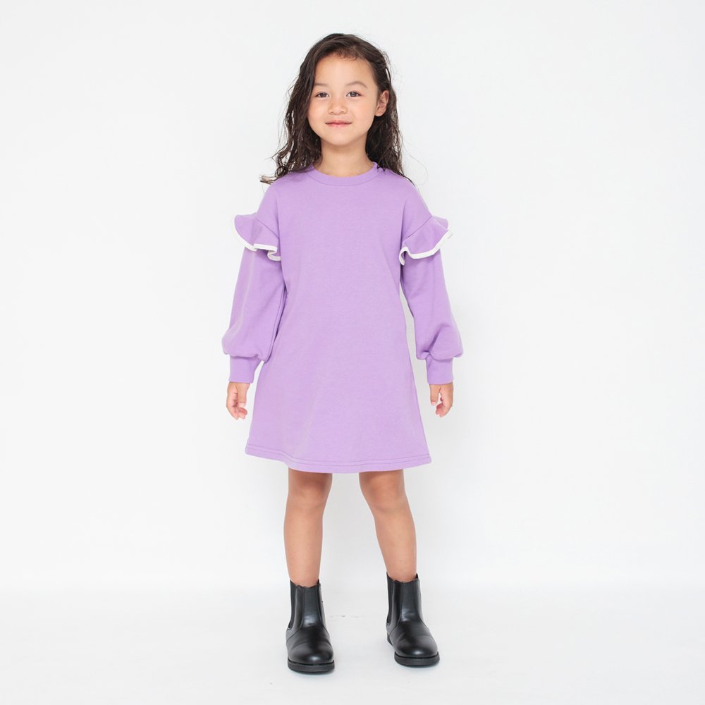 Платье с оборками на рукавах из флиса Branshes, Lavender