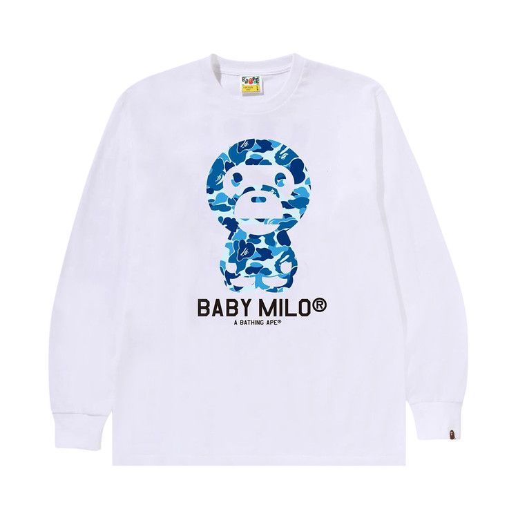 

Футболка BAPE ABC Camo Baby Milo Long-Sleeve Tee, White/Blue