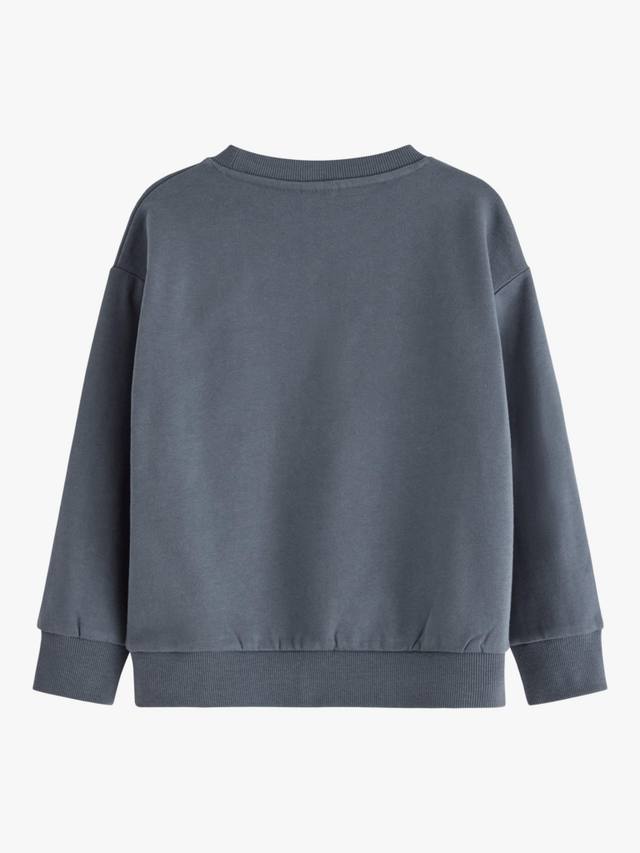Детский свитшот с динозаврами из хлопковой смеси Lindex, Dark Grey — фото 2