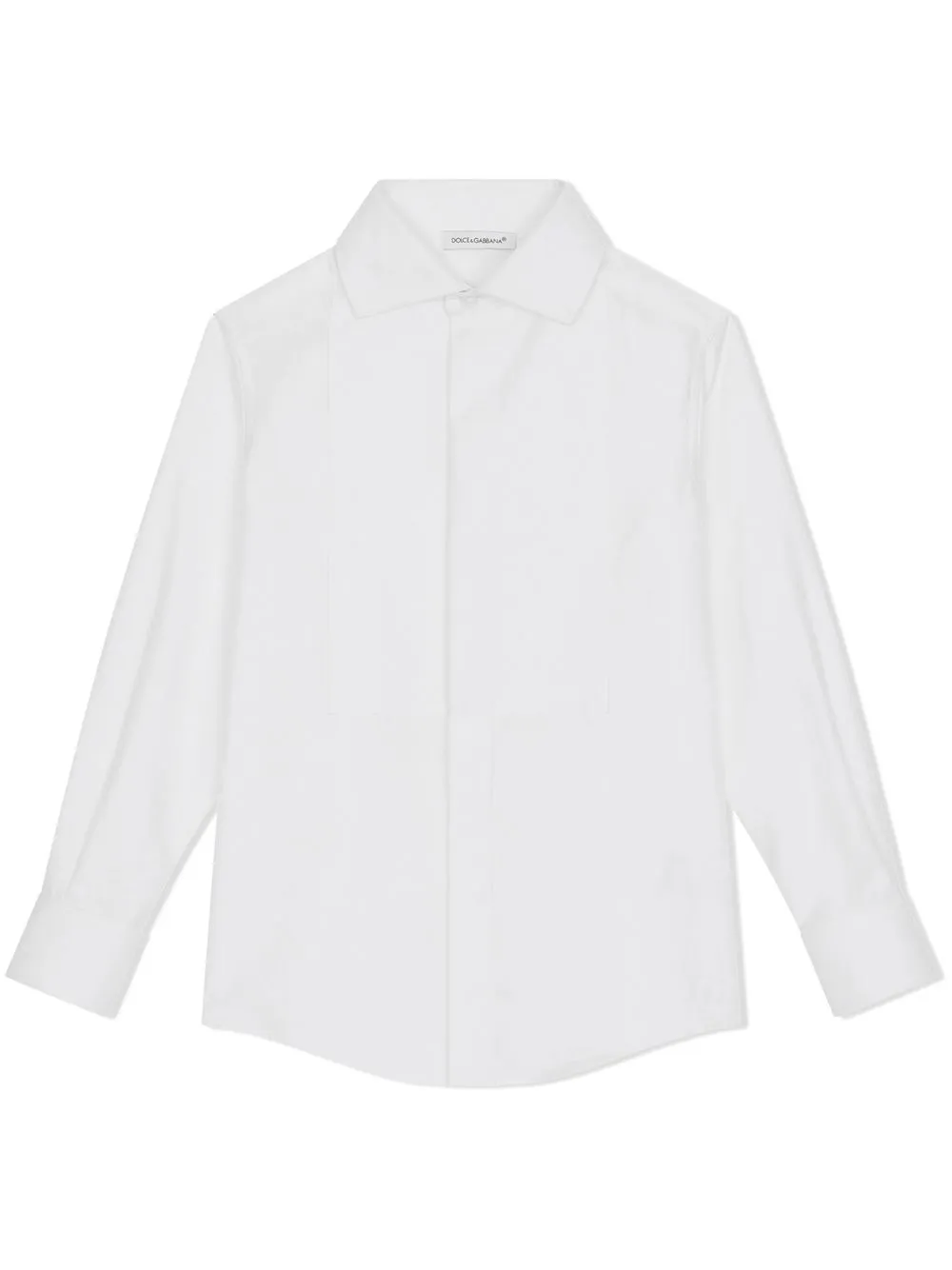

Жаккардовая рубашка с логотипом DG Dolce & Gabbana Kids, белый