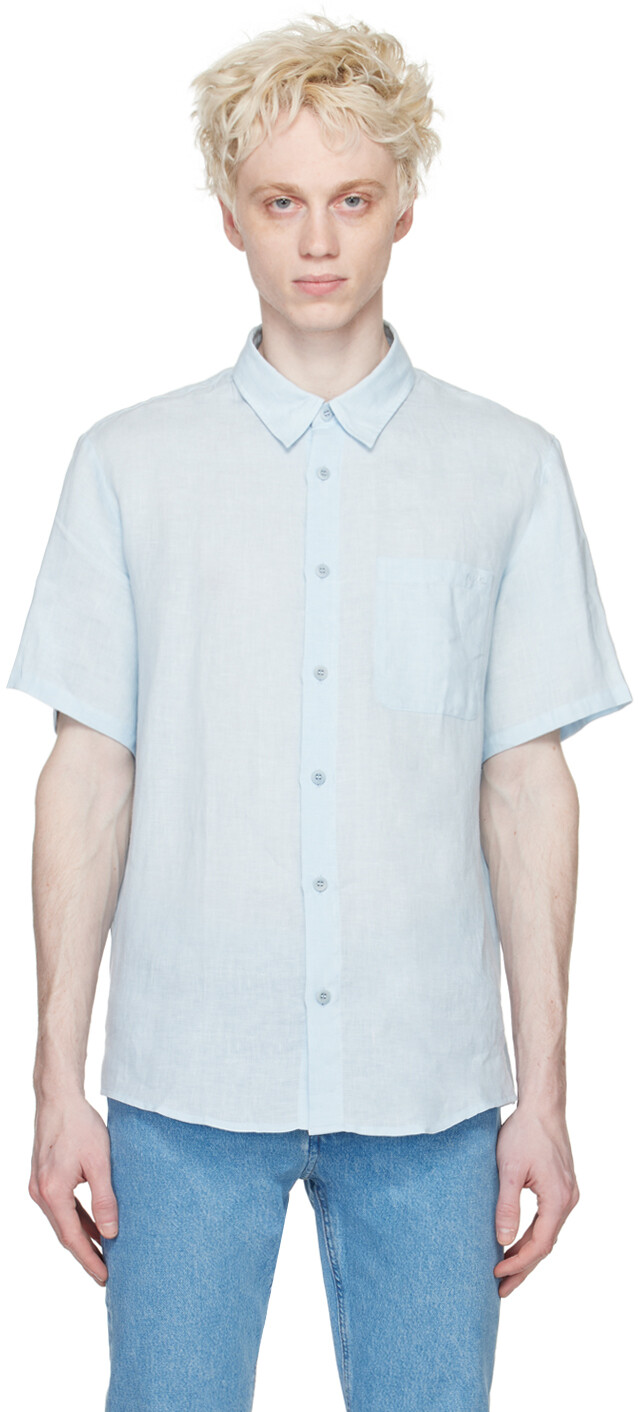 

Синяя рубашка Беллини A.P.C., цвет Light Blue