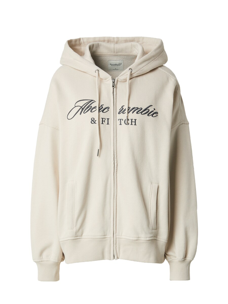 

Толстовка с капюшоном на молнии Abercrombie & Fitch Zip-Up Hoodie LONG LIFE, цвет greige/dark grey