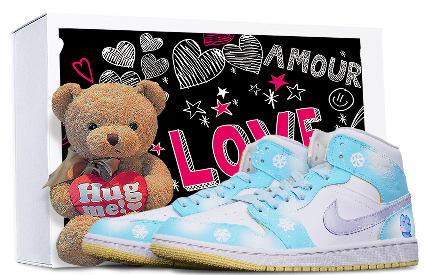 

Кроссовки Air JORDAN 1 Vintage Basketball Shoes Women's Mid-Top Blue White