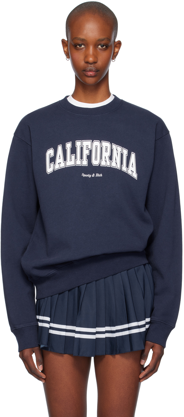 

Свитшот Navy California с круглым вырезом Sporty & Rich