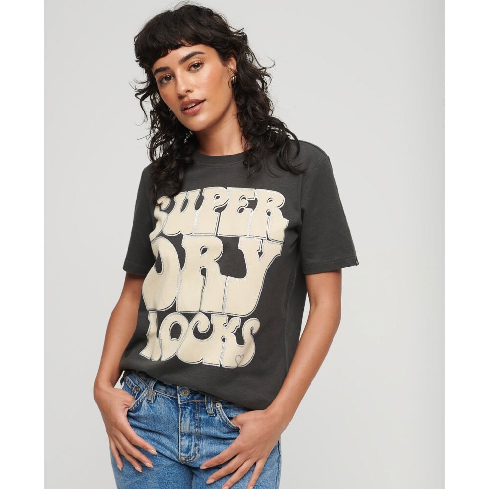 

Футболка Superdry 70´S Retro Rock Logo, черный