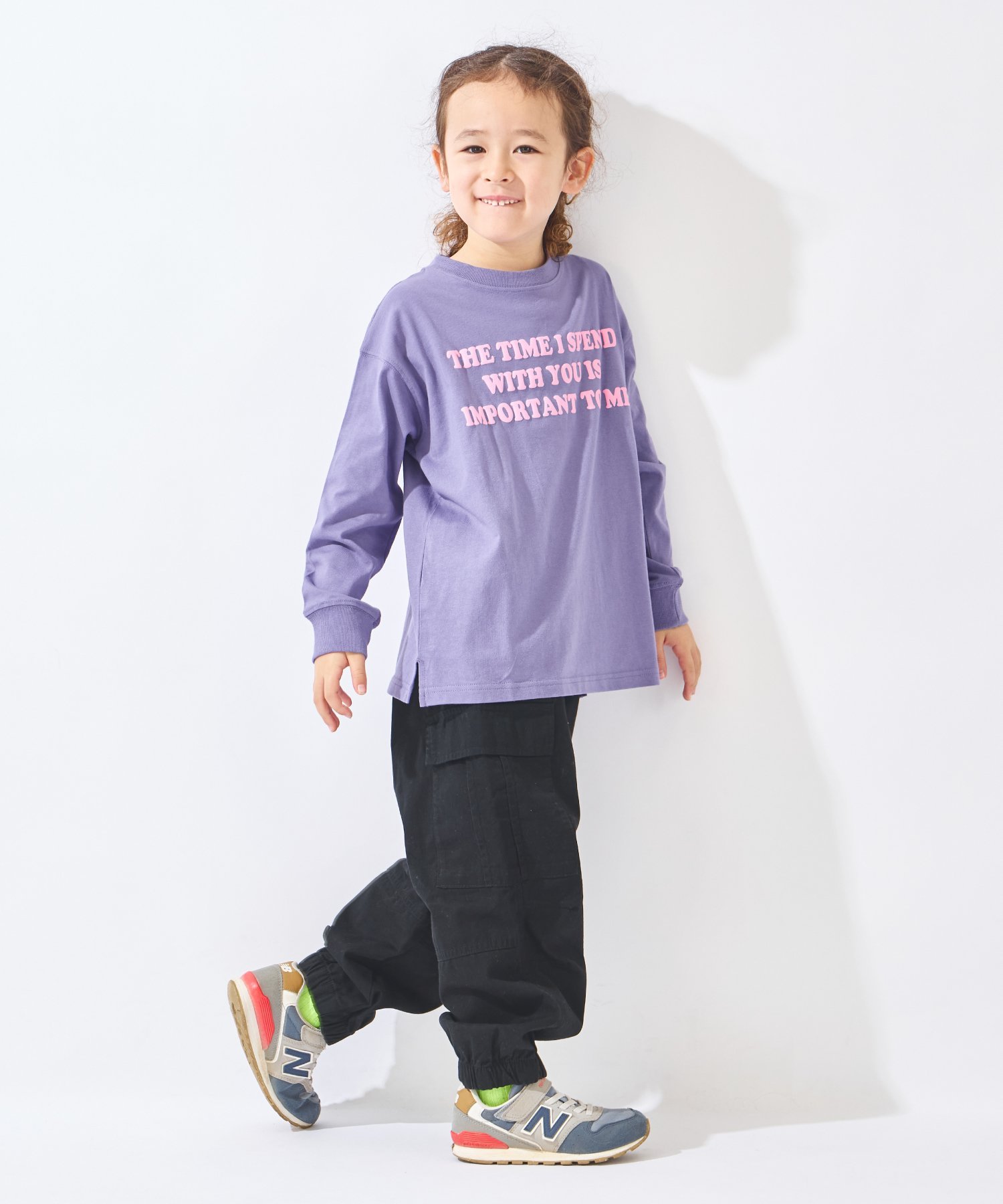 Футболка с длинными рукавами и принтом Ever Closet, Lavender J