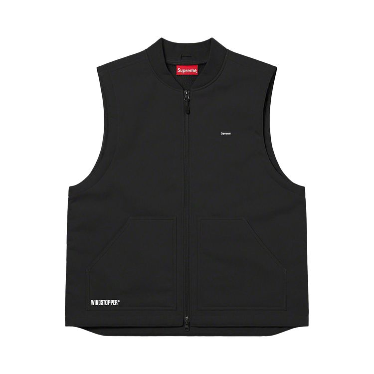 

Утепленный жилет Supreme x WINDSTOPPER Work Vest 'Black', черный