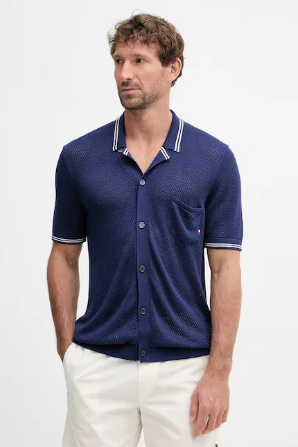 Рубашка мужская из вискозы SUMMER Tommy Hilfiger, синий