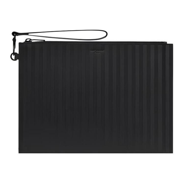 

SAINT LAURENT Сумка для планшета Paris из коровьей кожи мужская black