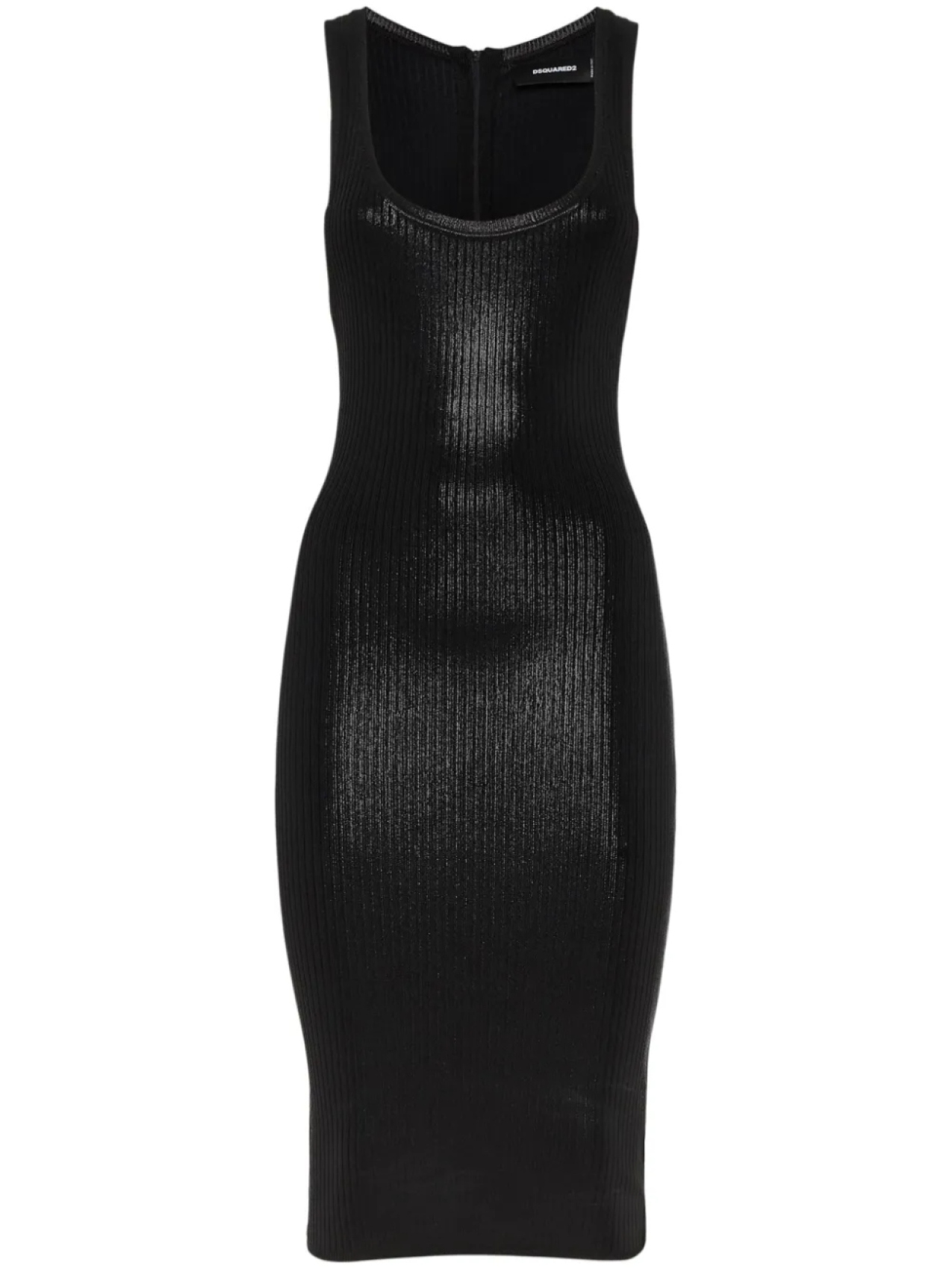 

DSQUARED2 платье в рубчик, черный