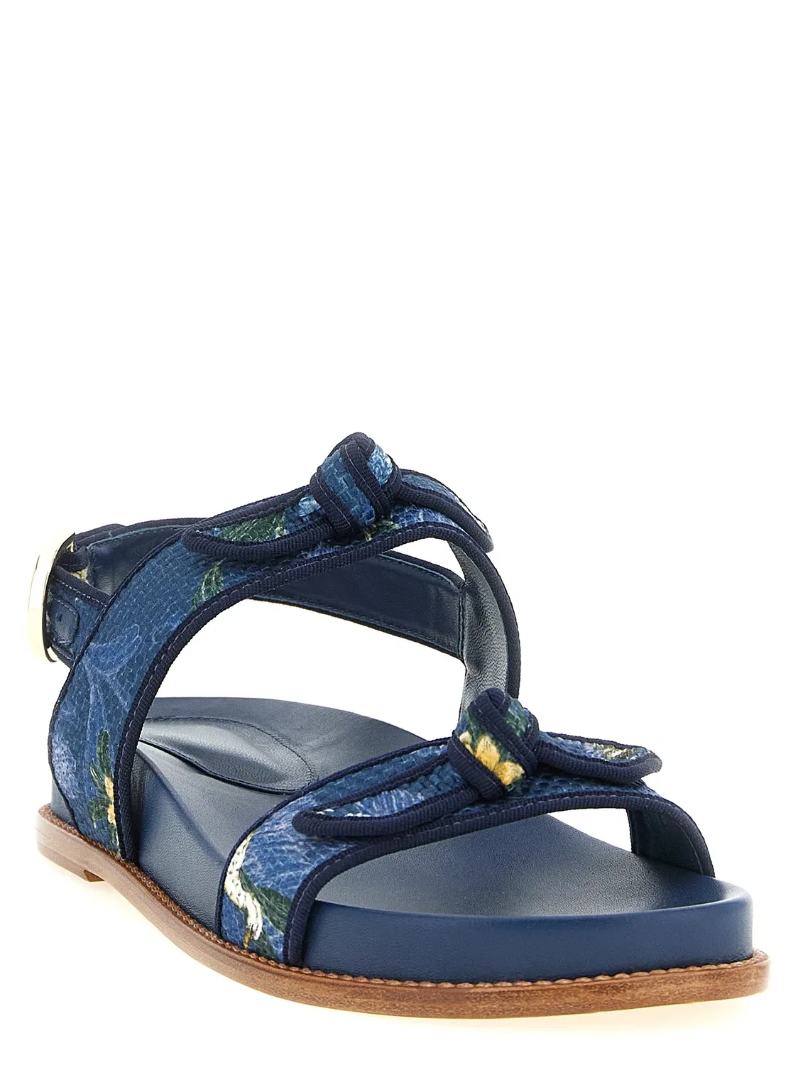 Сандалии A. Birman x AGUA 'Grosgrain Raffia Sport' Alexandre Birman, синий — фото 2