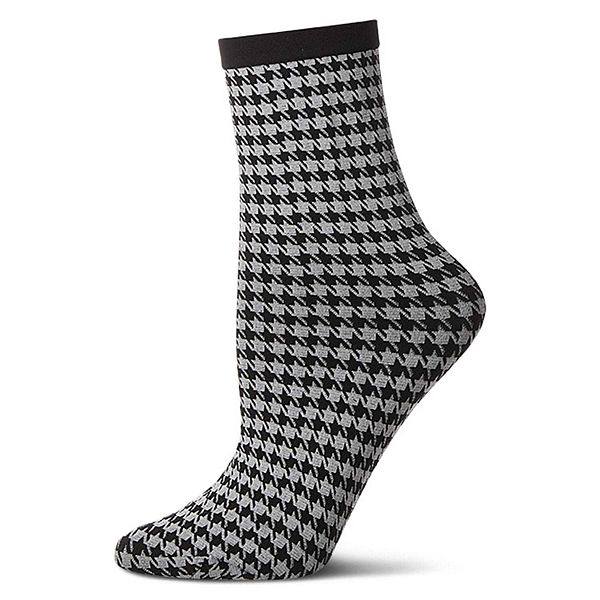 

Женский непрозрачный носок в клетку houndstooth Memoi