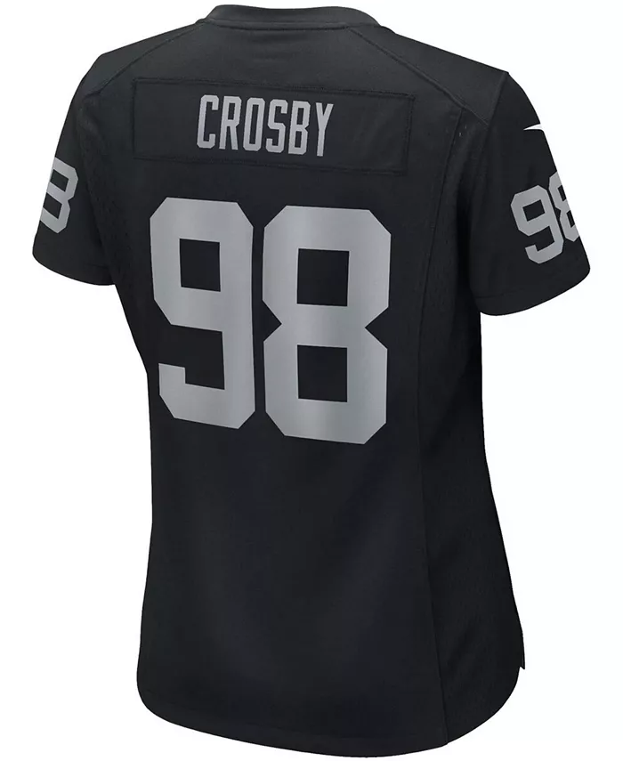 Женская игровая майка Maxx Crosby Black Las Vegas Raiders Nike — фото 2