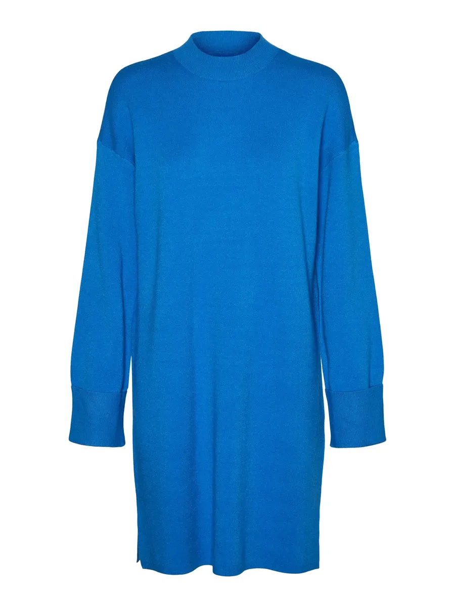 

Трикотажное платье Vero Moda "VMGOLDNEEDLE LS SHORT HIGHNECK DRESS", синий