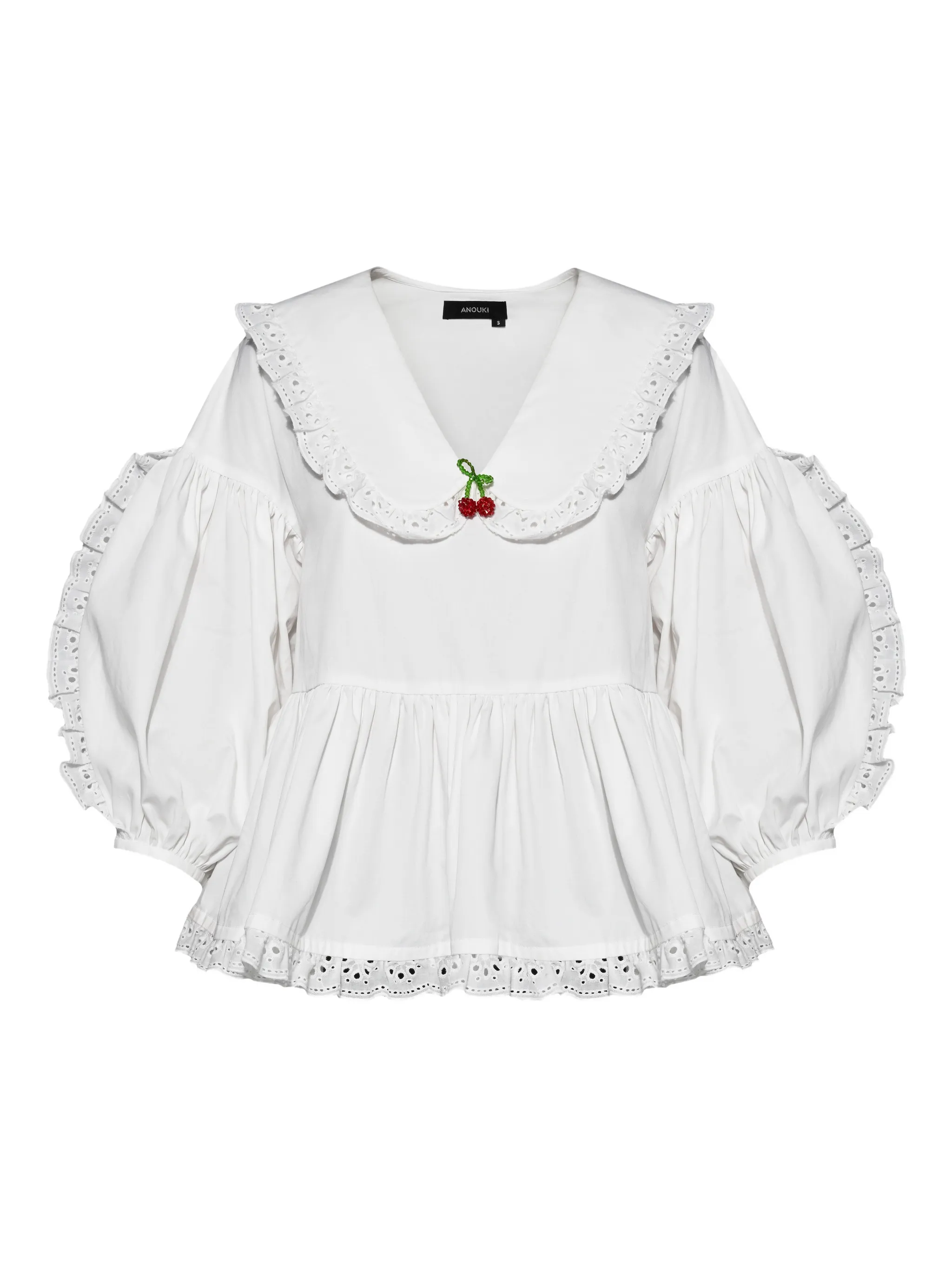 

Блузка с оборками Anouki, белый
