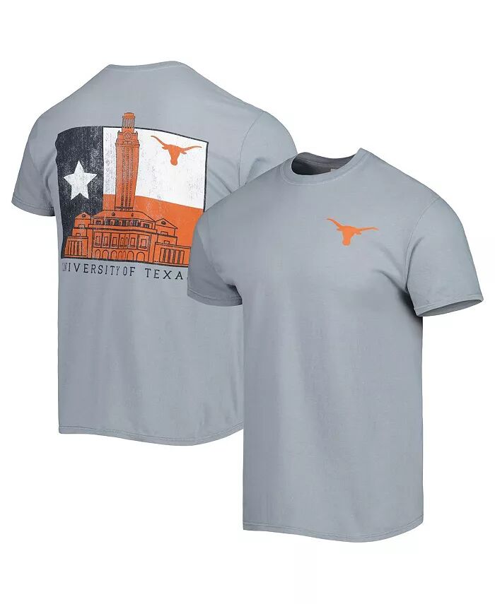 

Мужская серая футболка с гиперлокальным флагом Texas Longhorns Image One