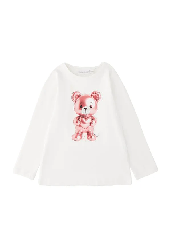 Футболка с круглым вырезом и длинными рукавами Sarabanda, Optical White