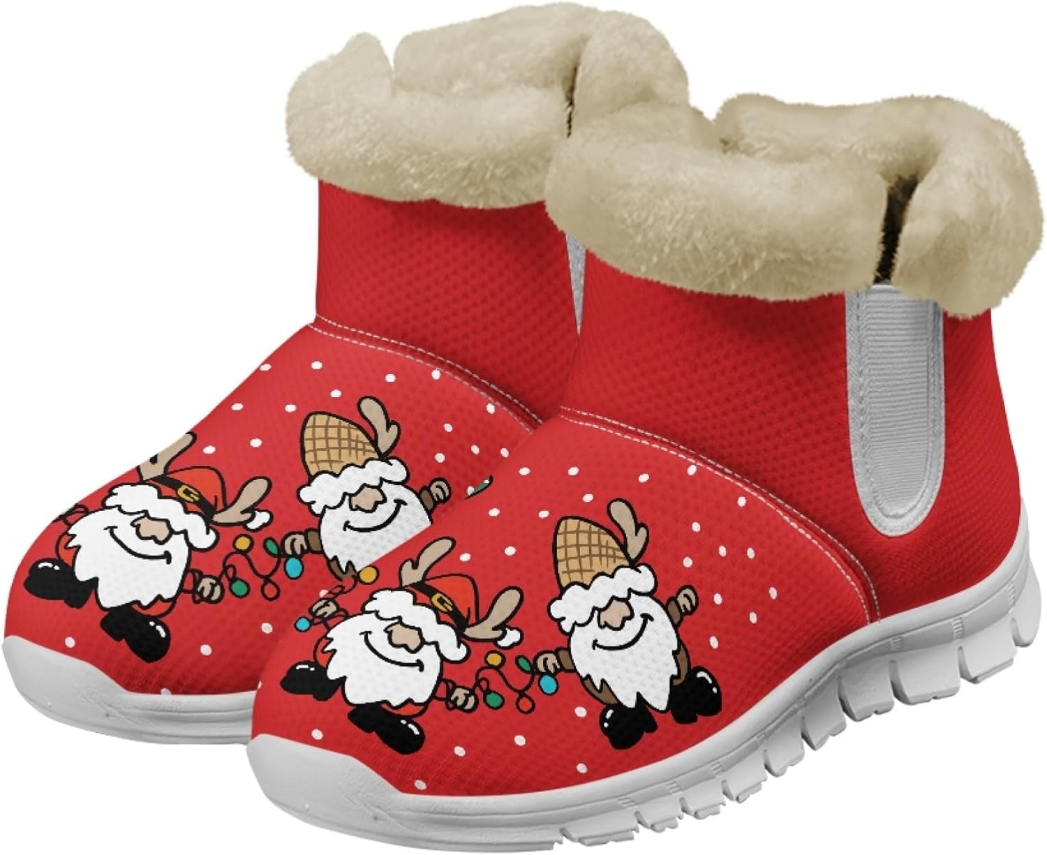 

Зимние ботинки Micoklinlin Art с отделкой фланелью для мужчин и женщин, унисекс, теплые домашние ботильоны на каждый день, уютные на молнии, белый