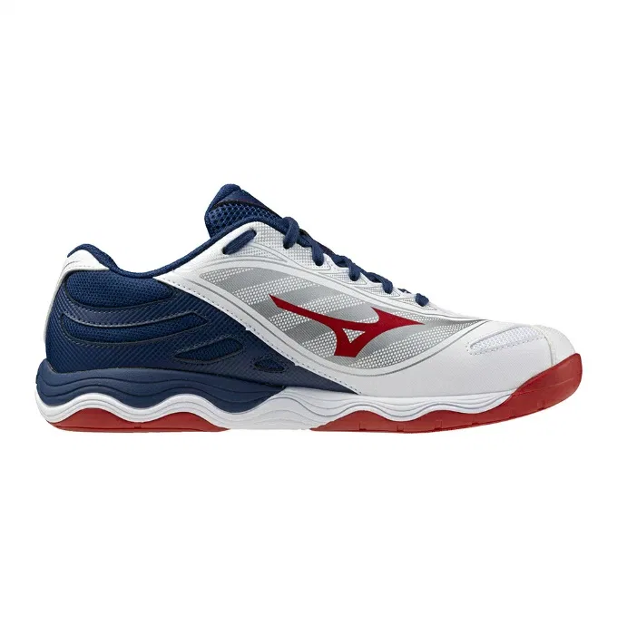 Унисекс кроссовки для настольного тенниса «Wave Medal 7 Wide» от Mizuno, Wh/Rd/Nv — фото 2