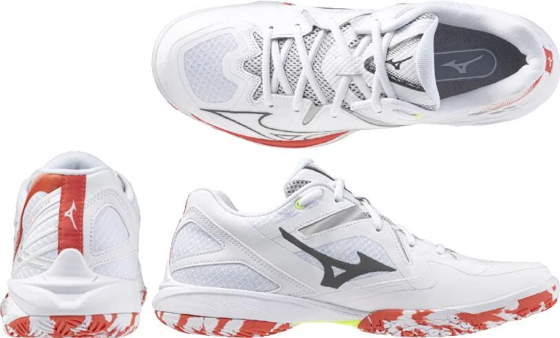 Кроссовки для бадминтона «Wave Claw 3» от Mizuno, 05 (White X Black X Red) — фото 3
