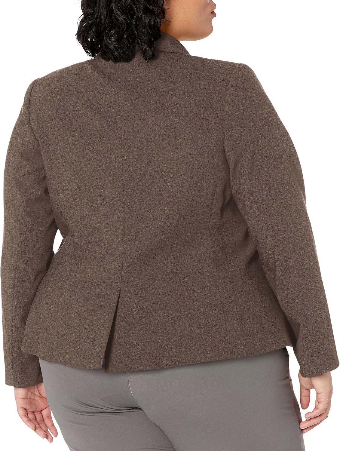 Женский блейзер Calvin Klein Lux на двух пуговицах (Petite, Standard и Plus), Heather Taupe — фото 2