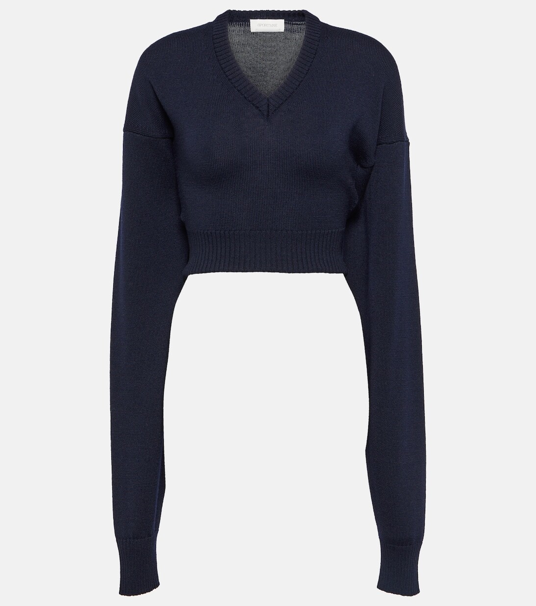 

Укороченный шерстяной свитер Pomez SPORTMAX, синий