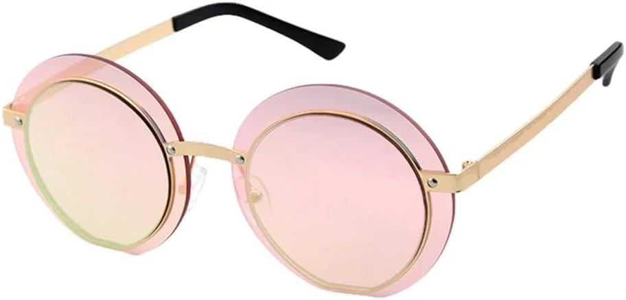 

Большие круглые солнцезащитные очки для женщин и мужчин, ретро-солнцезащитные очки с зеркальными линзами, солнцезащитные очки с двойными линзами MTZJH, C7