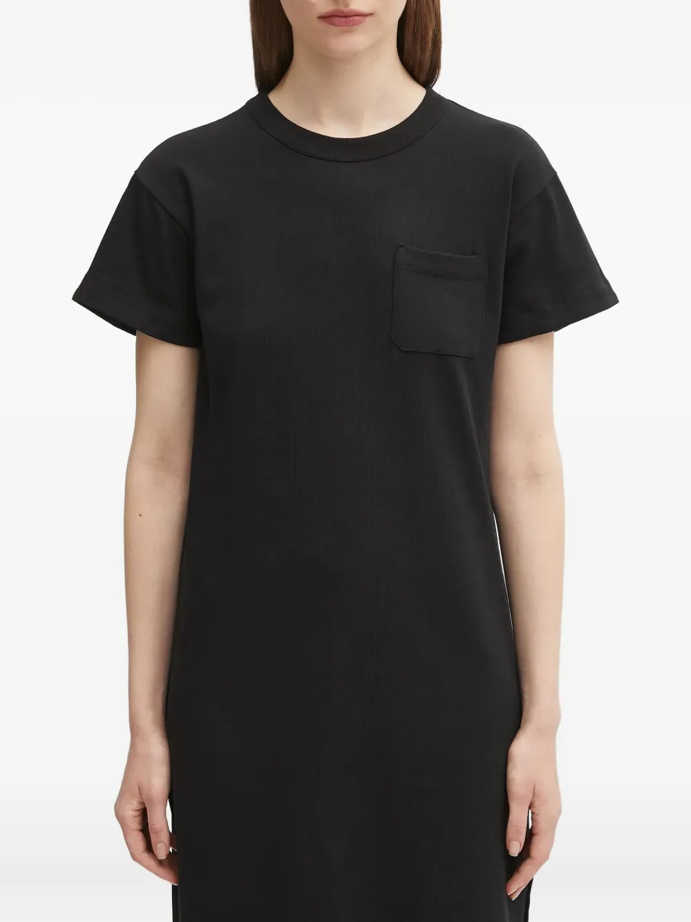 

Платье-футболка миди с карманами Fiorucci, черный