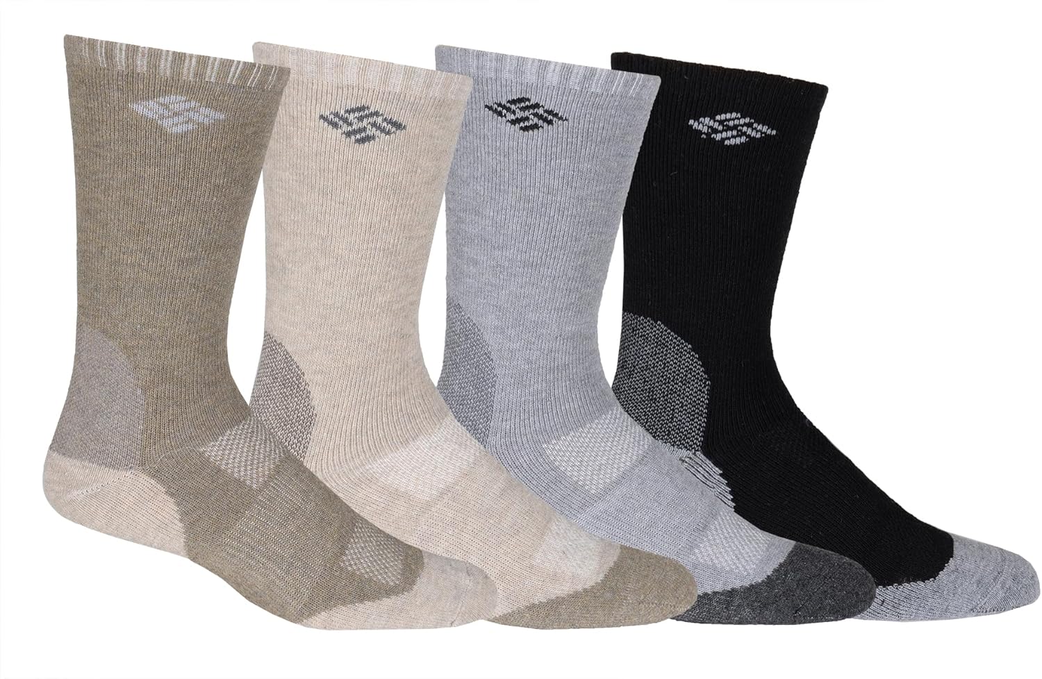 

Columbia мужские шерстяные носки-гольфы, 4 пары, Brown/Khaki/Char/Black